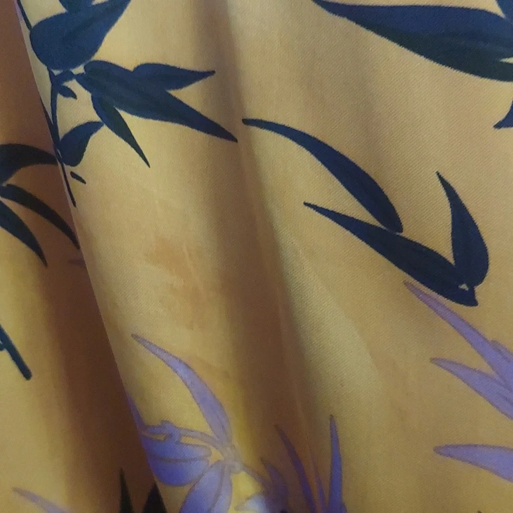 ZARA Orange Floral Long Sleeve Silky Feel Bodysuit M - Picture 15 of 16